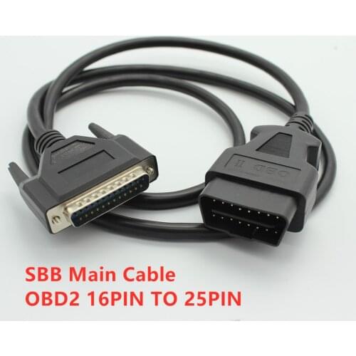 Acheheng OBD2 16PIN TO 25PIN Cable for SBB Key Programmer Sbb v33 key prog 25 PIN OBD 2 Main Cable Adapter Diagnostic Connector