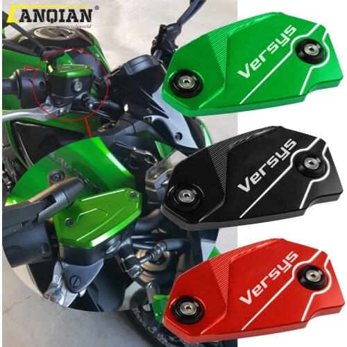 For Kawasaki VERSYS650 Ninja650 VERSYS Ninja 650 Motorcycle Accessories CNC Oil Cup Cap Front Brake Reservoir Fluid Tank Cover