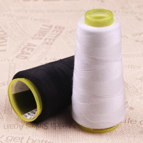2 pcs Black and White Polyester Sewing Thread Leather Sewing Waxed Thread for Craft Hand Stitching Sewing Accessories Tool