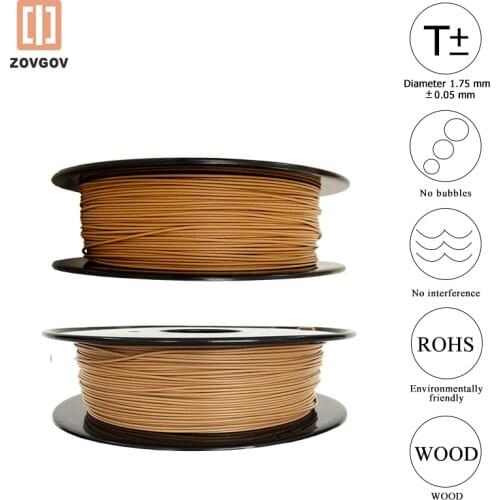 Wood+ PLA Composite Filament (Wood Particle Filled) 1.75 mm 800G Natural & Dark Brown Fila Sublimation Product