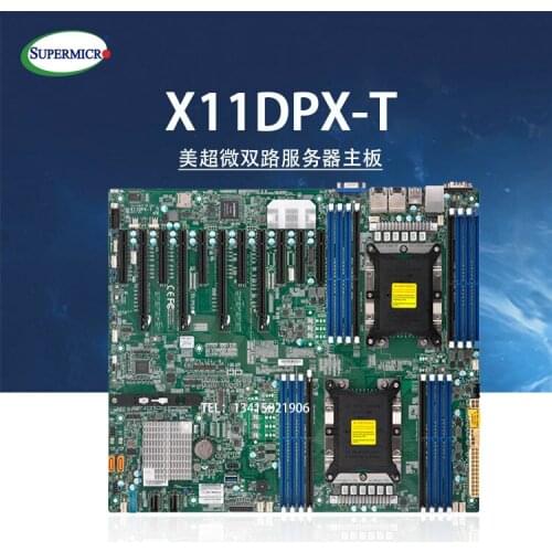 Ultramicro x11dpx-t dual server, motherboard c621 chip 3647 pins, 11 pcie16 memory slots