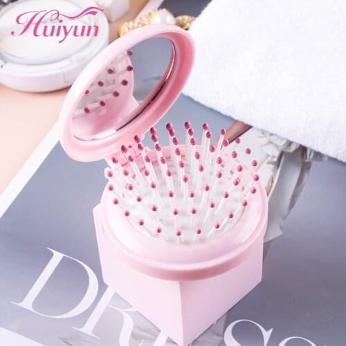Huiyun Shell Massage Combs Mirror Brushes Tangle Hair Brush Comb Women Girls Pocket Bag Portable Detangled Barber Accessories