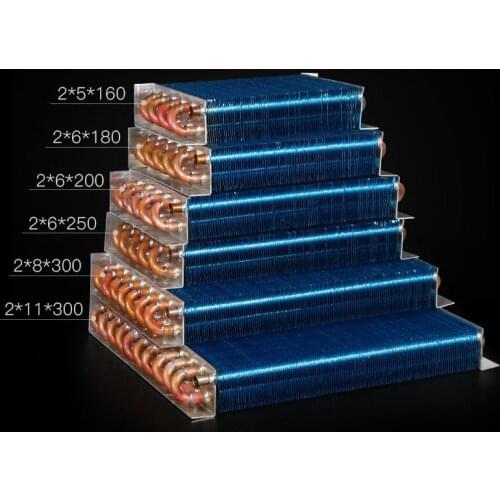 Air-cooled copper tube condenser refrigerator/freezer radiator evaporator