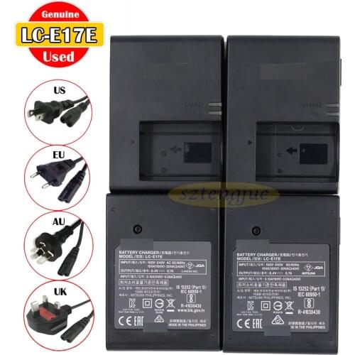 Used Genuine LC-E17E Charger For Canon EOS 750D 760D RP M3 M5 M6 M6II 200D 200DII 850D T6s T6i T7i SL2 SL3 X8i 8000D 77D LP-E17