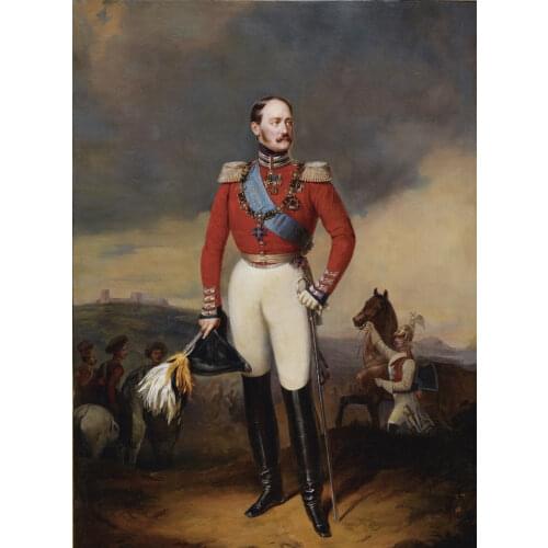 36" inch # TOP ART work & Russian THE TSAR Nicholas I oil painting ON CANVAS PRINT oil painting on canvas-FREE SHIPPING