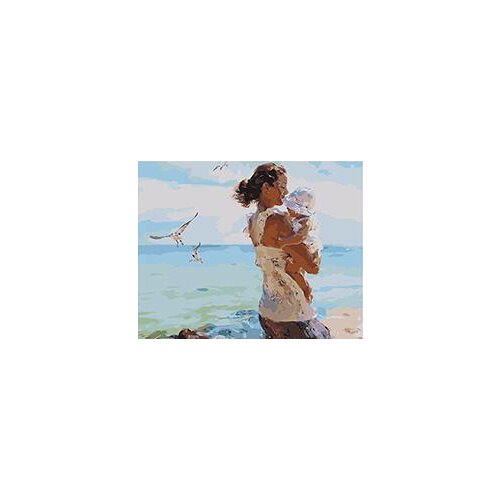 MaHuaf-W334 mother and baby Hot Selling Framed Picture Acrylic Oil Painting By Numbers For Living Room 4050