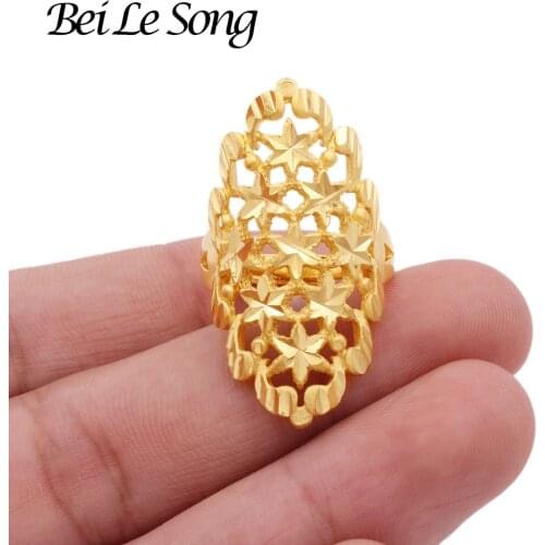 Dubai rings 24K gold color for women wedding jewellery resizable Womens ring for girls bridal wife gifts African Dubai French