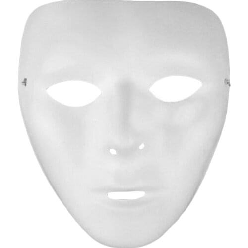 Cosplay Halloween Festival PVC White Mask Party Toys Unique Full Face Dance Costume Mask for Men Women for Gift