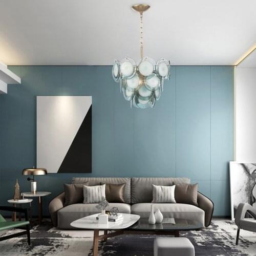 Post modern light luxury creative glass living room chandelier simple creative personality simple dining room study Chandelier