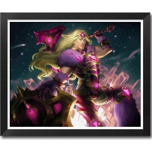 MaHuaf-A1363 LOL Game Artwork painting coloring by numbers on canvas DIY oil hand-painted framed wall painting for home decor