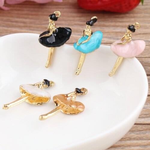 Mini Order 15*29MM Beauty Dancing Girl Charms Rhinestone Crystal Paved Oil Drop DIY Jewelry Bracelet Floating Pendant Charm