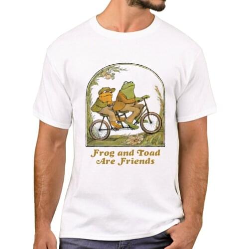 TEEHUB Hipster Frog And Toad Are Friends Printed Men T-Shirt Fashion Cartoon Frog T Shirts Short Sleeve Tshirts Cool Tee