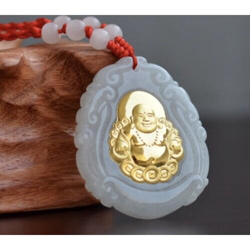 2018 New Arrival Stylish Fashion JadeS Pendants GOLDS For Men Women Buddha Necklaces shipping free