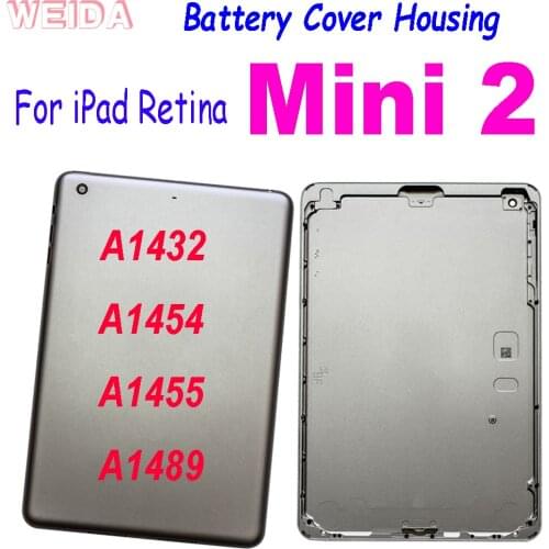 New for iPad Mini2 Back Battery Cover For iPad Retina Mini 2 A1432 A1454 A1455 A1489 Rear Housing Case Back Cover Case Housing