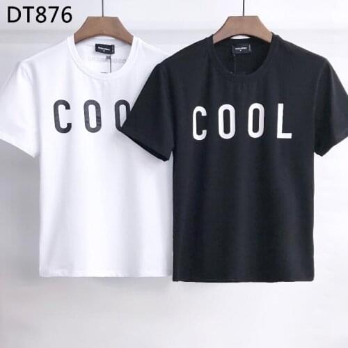 Genuine Dsquared2- Mens and womens classic T-shirt, letter printing, round neck T-shirt, new style DT876