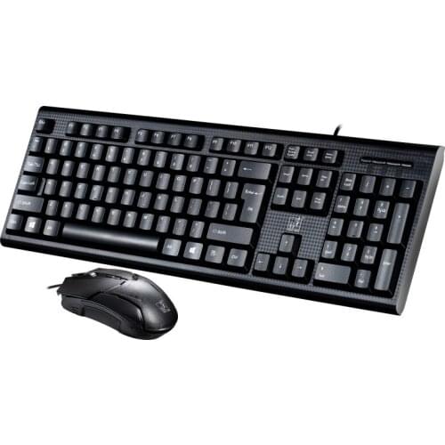 Huppgou Wired keyboard and wired mouse interface P+U for desktop /u+u for laptop Photoelectric resolution 1000dpi Durable