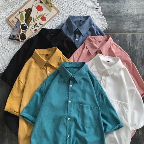 Spring Brand Mens Shirt Business Slim Fit Short Sleeve Casual Shirts Solid Quick-Dry Breathable Male Clothing Vacation Clothing