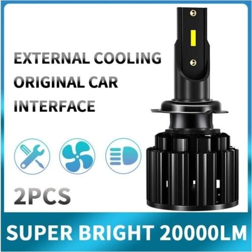 RUTENSE Car Headlight H7 LED H4 20000LM H1 H3 H8 H11 LED Atuo Lamp for Car Lights Bulb 9005 9006 HB3 HB4 Turbo LED Bulbs 12V