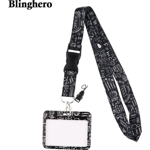 CB644 Math Formula Cartoon Lanyard For Friend Key ID Card Gym Phone Straps USB Badge Holder DIY Hanging Rope Lariat Lanyard