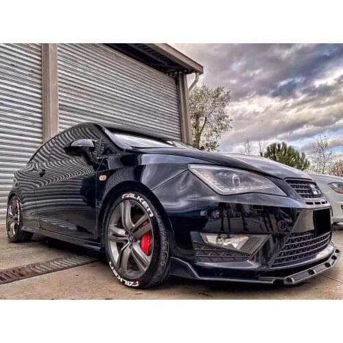 SEAT IBIZA MK5 FACELIFT FR/CUPRA Car Front Bumper Lip 3 pcs Glossy Black Splitter Diffuser Lip Body Kit Spoiler Bumpers For