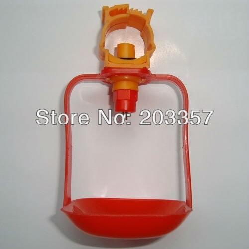 50PCS Nipple AND 50PCS Cup Suit 20mm round pipe .poultry chicken bird quail drinker waterer