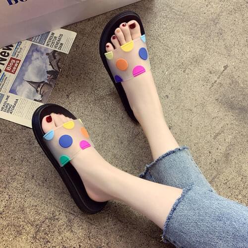 Cute girl heart dot slippers girl trendy non-slip bathroom bath home slippers shoes women slipper women flat slippers for women