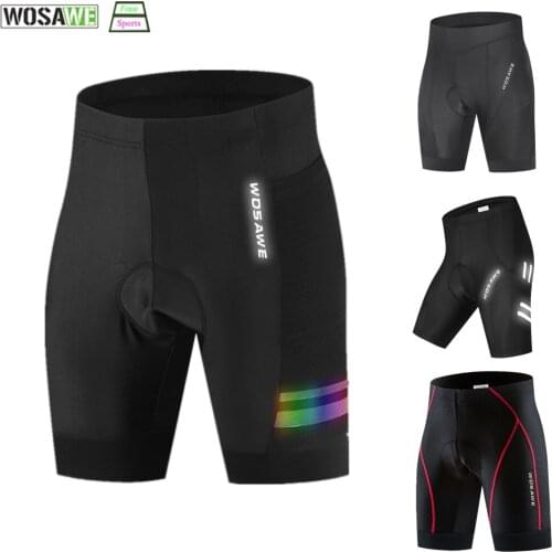 WOSAWE Gel Pad Cycling Mountain Bike Shorts Men Downhill MTB Bicycle Underpants Summer Quick Dry Black Underwear Shorts