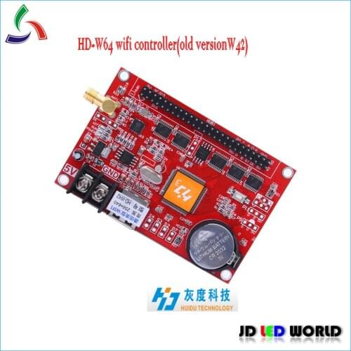 W64 HD-W64(old version W42) wifi wireless and USB ports led sign controller card supports P10,P16,P20,F3.0,F3.75,F5.0