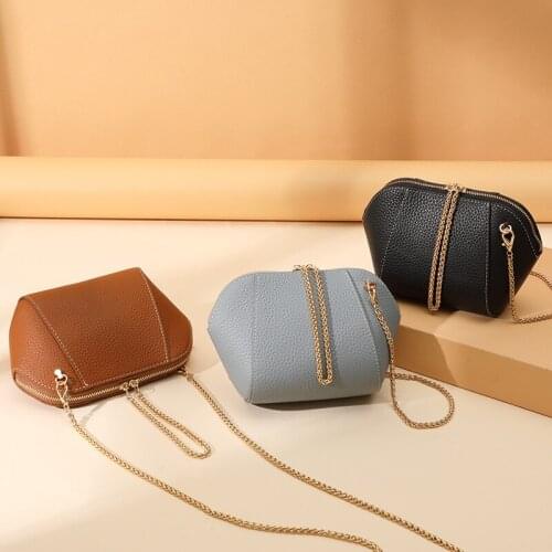 Genuine Leather Womens Shoulder Bags for Women Fashion Ladies CrossBody Bag Female Cow Leather Shell bag Handbags