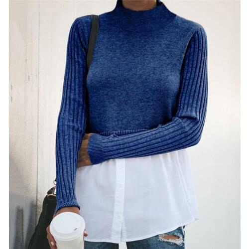 Sweater Ladies Loose Casual Computer Knitted Pullovers Fashion O-neck Full Sleeve Women Sweaters