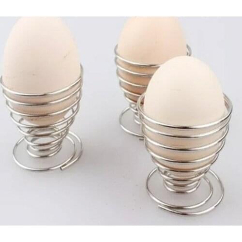 1pcs/2pcs/3pcs Boiled Eggs Holder Hot Products Stainelss Steel Spring Wire Tray Egg Cup Cooking Tool