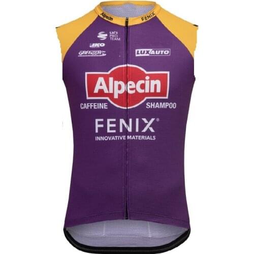 2020 Alpecin Fenix Team PURPLE Summer Sleeveless Cycling Vest Mtb Clothing Bicycle Maillot Ciclismo Bike Clothes