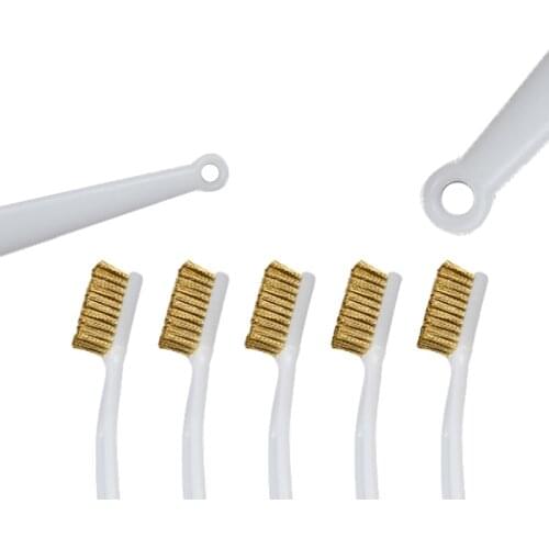 5Pcs 3D Printer Nozzle Cleaning Brush Copper Wire Cleaner Tool for Cleaning Nozzle Hotend Hot Bed Print Head Block 2021