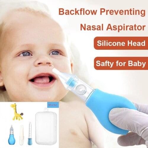 5Pcs/Set Baby Care Giraffe Cartoon Baby Teether Baby Nose Clean Set Infant Nasal Aspirator Set Medicine Dropper Baby Health Kits