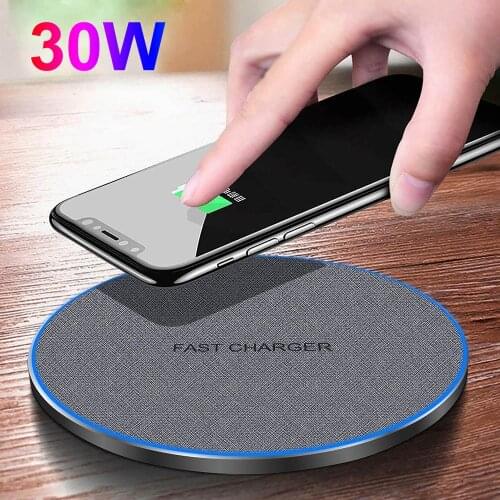 FDGAO 30W Wireless Fast Charger For Apple iPhone 12 Mini Pro Max 11 XS XR X 8 Quick Charge Qi Charging Pad for Samsung S21 S20