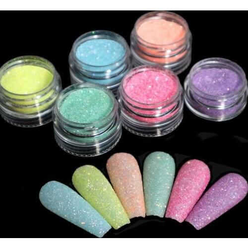 Shiny Candy Sweater Effect Nail Glitter Sparkly Sugar Powder Chrome Pigment Dust For Manicure Polish DIY Nail Art Decorations