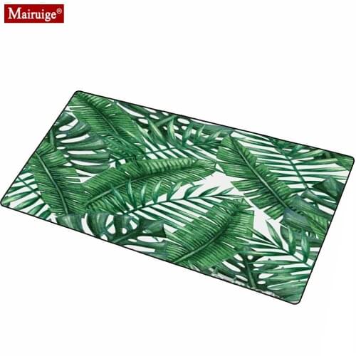 Large Mouse Pad XXL Banana Leaf Tropical Rainforest Keyboard Pad Cactus Green Leaf Landscape Office Desk Mats Mousepad 900x400mm