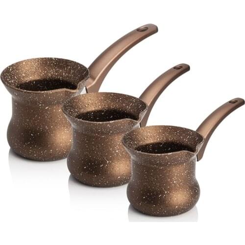 Bronze 3 Piece Granite Coffee Pot Set