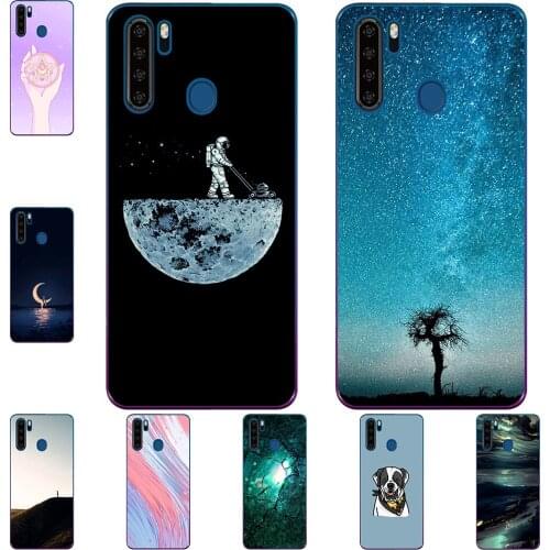 I am alone Phone Case For Blackview A80 Pro Plus A80S Bags Fashion Luxury Color Cartoon Printed Paint Mobile