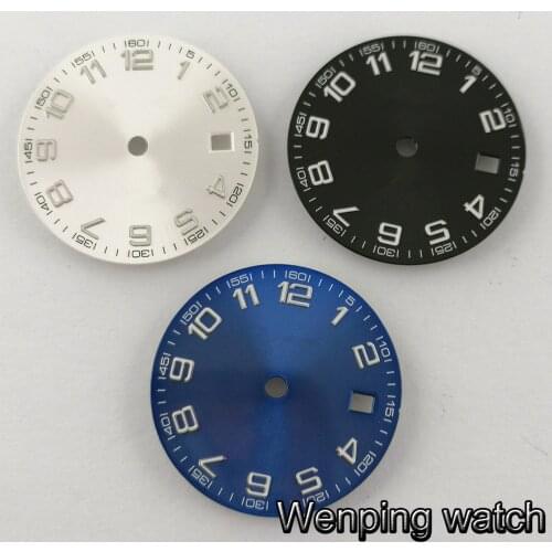 Bliger 29.2mm sterile black blue silver watch dial fit ETA 2824 2836 Miyota 8205 8215 821A Mingzhu DG 2813 3804 movement