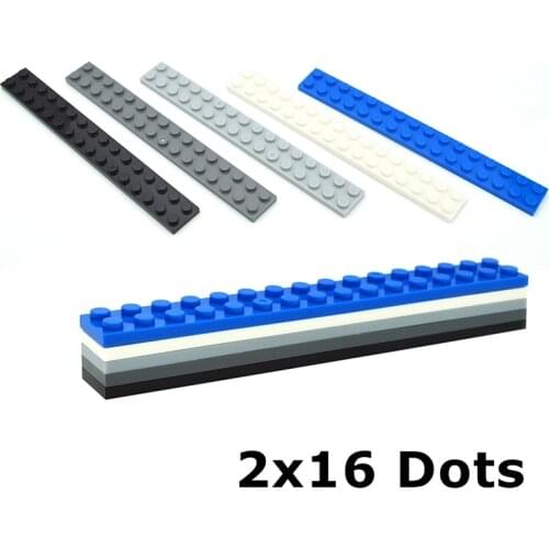 DIY Building Blocks 2x16 Thin Figures Bricks Base Board Parts MOC Creativity Educational Toy For Children Birthday Gift 4282