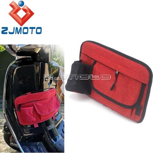 For Piaggio Vespa GTS LX LXV Sprint Primavera 50 125 200 300 GTS300ie GTS250ie Universal Storage Bag Red Scooter Tool Saddlebags