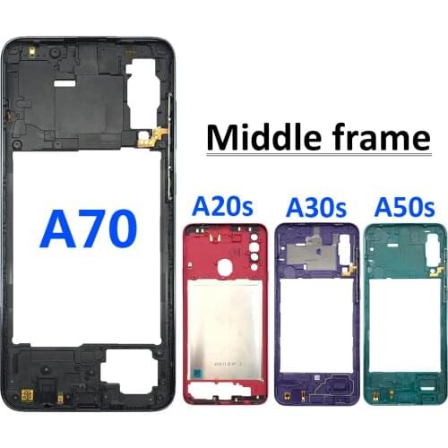 For Samsung Galaxy A20S A30S Housing Middle Frame Case + Side Keys Power and Volume Buttons Replacement For Samsung A50S A20 A70