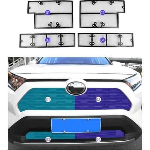 For Toyota RAV4 2020 Car Front Girlles Insect Net Screening Mesh Car Protection Steel Cover Accessories