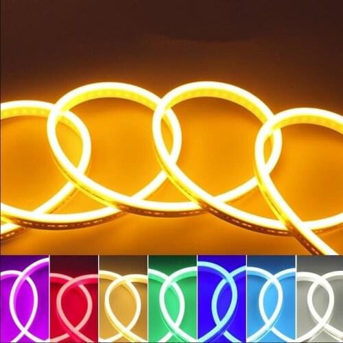 Free Shipping Flex Silicone Neon LED Strip Light DC12V Waterproof LED Neon Light Soft Lighting Advertising Decoration 5M ONDENN