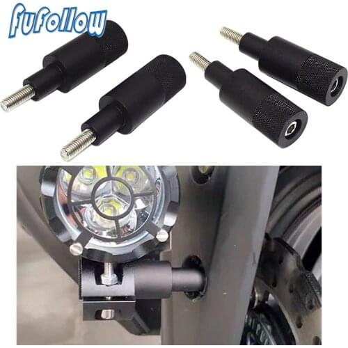 2pcs M8/M6 Motorcycle Mount Bike Sport Tail Light Spotlight Bracket LED Headlight Fog Light Mounting Bracket Post Support Base