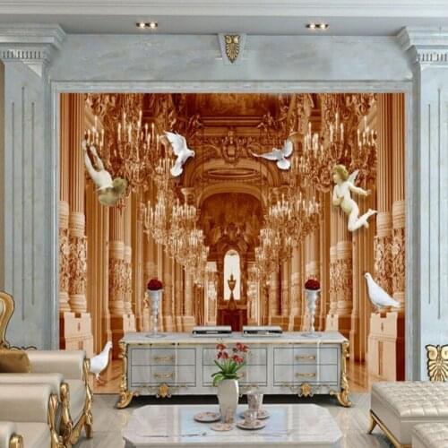 Photo wallpaper European royal aristocratic 3D angel background wall Decorative Painting lobby custom studio wallpaper