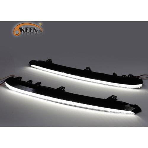OKEEN 2pcs Car LED Daytime Running Light for Mazda 6 Atenza 2019 2020 Day Light White Yellow Turn Signal Light Ice Blue Fog Lamp