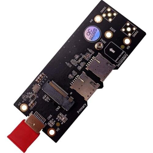 For NGFF M.2 Key B to USB 3.0 Adapter Riser Card with Dual NANO SIM Card Slot for Connector for WWAN/LTE Module