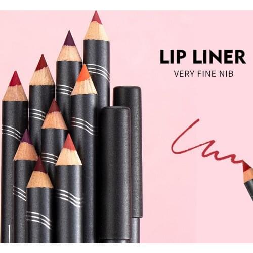 12 Colors/set Lip Liner Matte Velvet Lipstick Pen Lip Pencil Lasting Lady Charming Lip Liner Soft Pencil Contour Makeup Lipstick